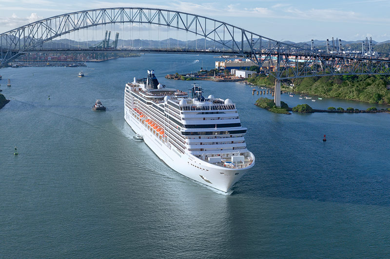 MSC Magnifica Transits Panama Canal During World Cruise