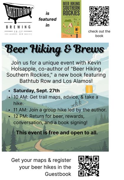 Beer Hiking Event At Bathtub Row Set For Saturday, Sept. 27