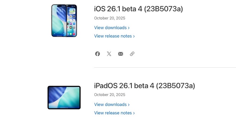 Developers: iOS 26.1 Beta 4 Download and More Now Available