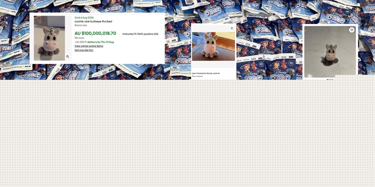 Parents Are Digging Through the Shopping Bags as a Rare Woolworths Ooshie Sparks eBay Frenzy
