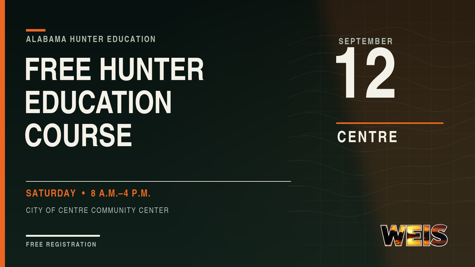 Free Hunter Education Course Set for Sept. 12 in Centre