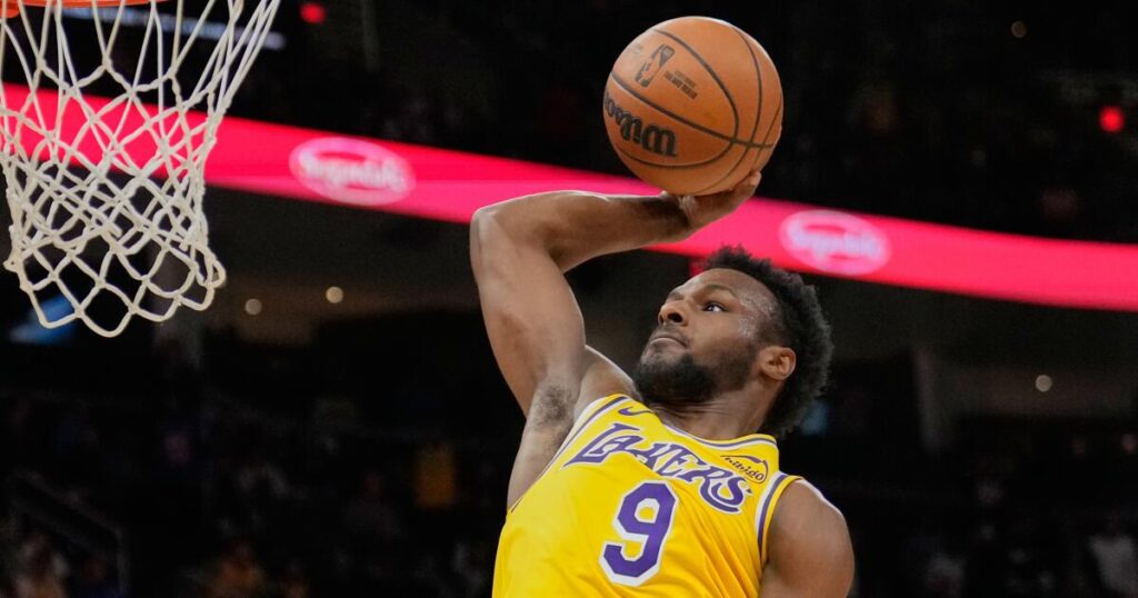 ‘We want Bronny ‘ Guard Bronny James shines during Lakers’ ugly loss to Cleveland