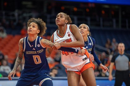 Syracuse’s Uche Izoje doesn’t say much — her game does the talking
