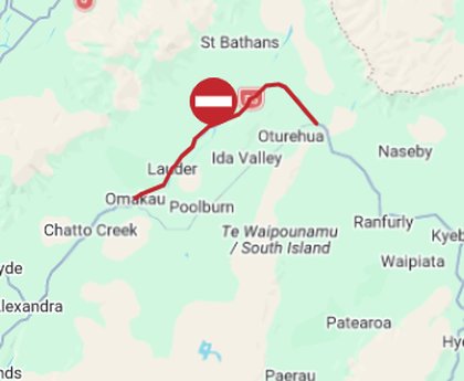 Highway reopens after crash near St Bathans