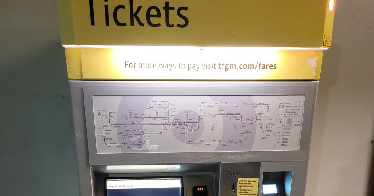 Two Metrolink ticket machines removed from this borough stop