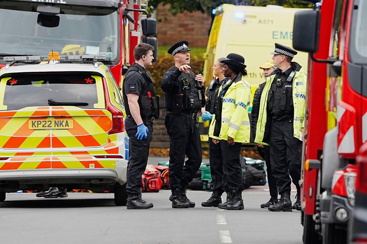 Police say 4 injured, man shot by officers in incident near UK synagogue