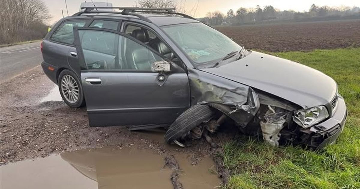 Man taken to hospital after crash involving car and lorry