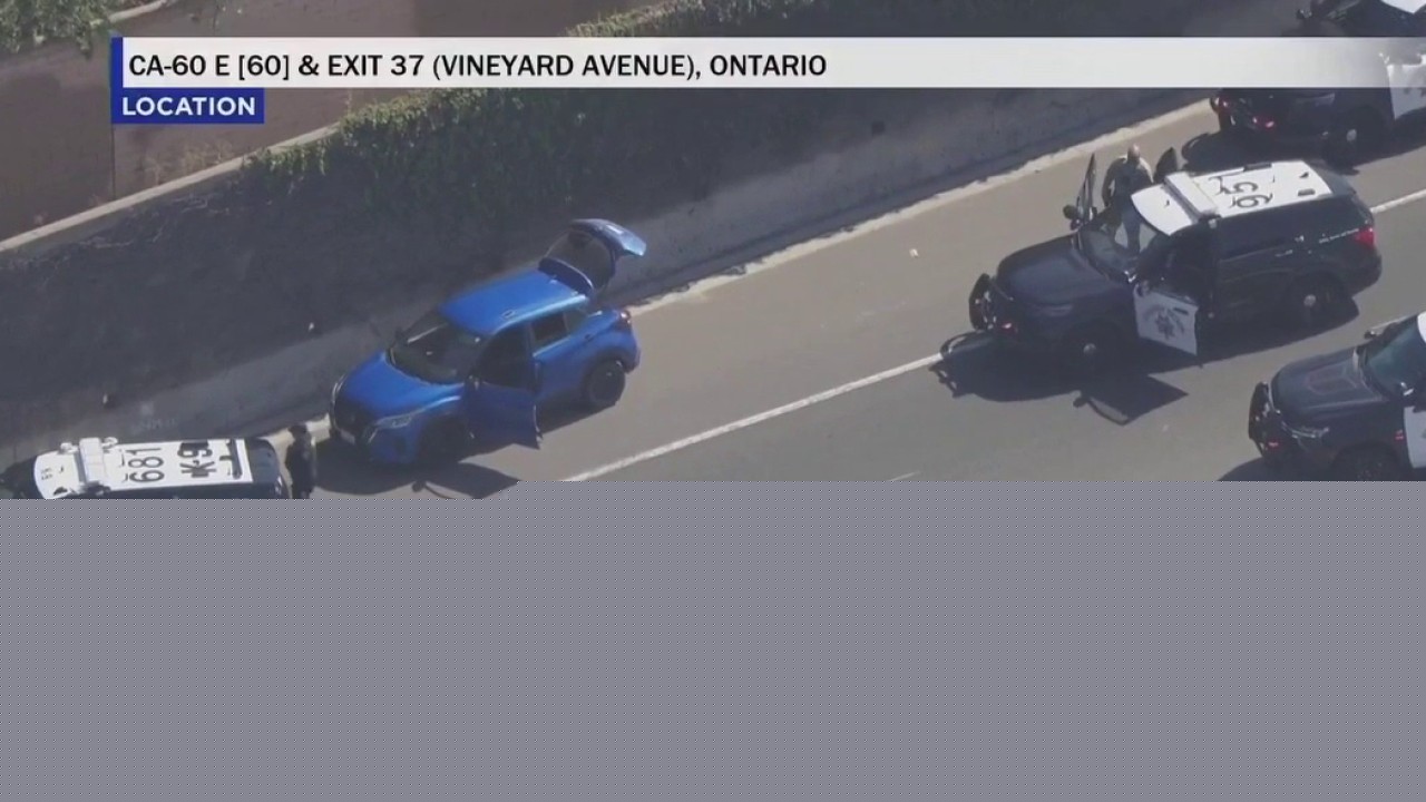 Female suspect surrenders after hour-long pursuit