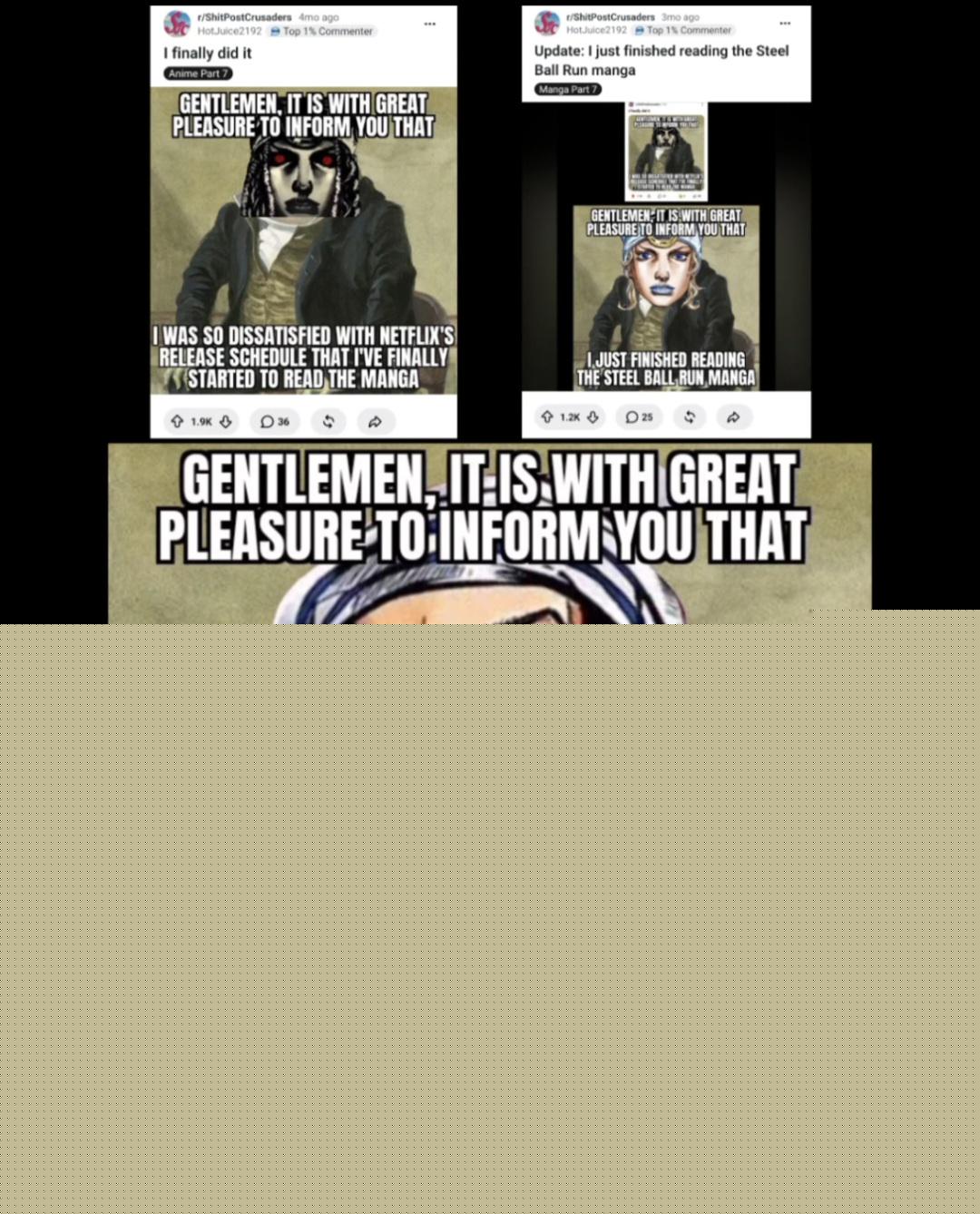 JoJo's Bizarre Adventure - I just started Jojolion and I'll try to finish it before Episode 2 of Steel Ball Run comes out! | /r/ShitPostCrusaders/