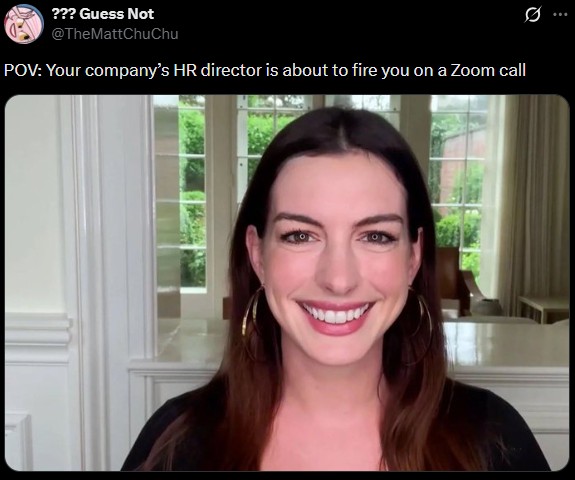 Anne Hathaway HR Meme / HRjak - Anne Hathaway HR original tweet