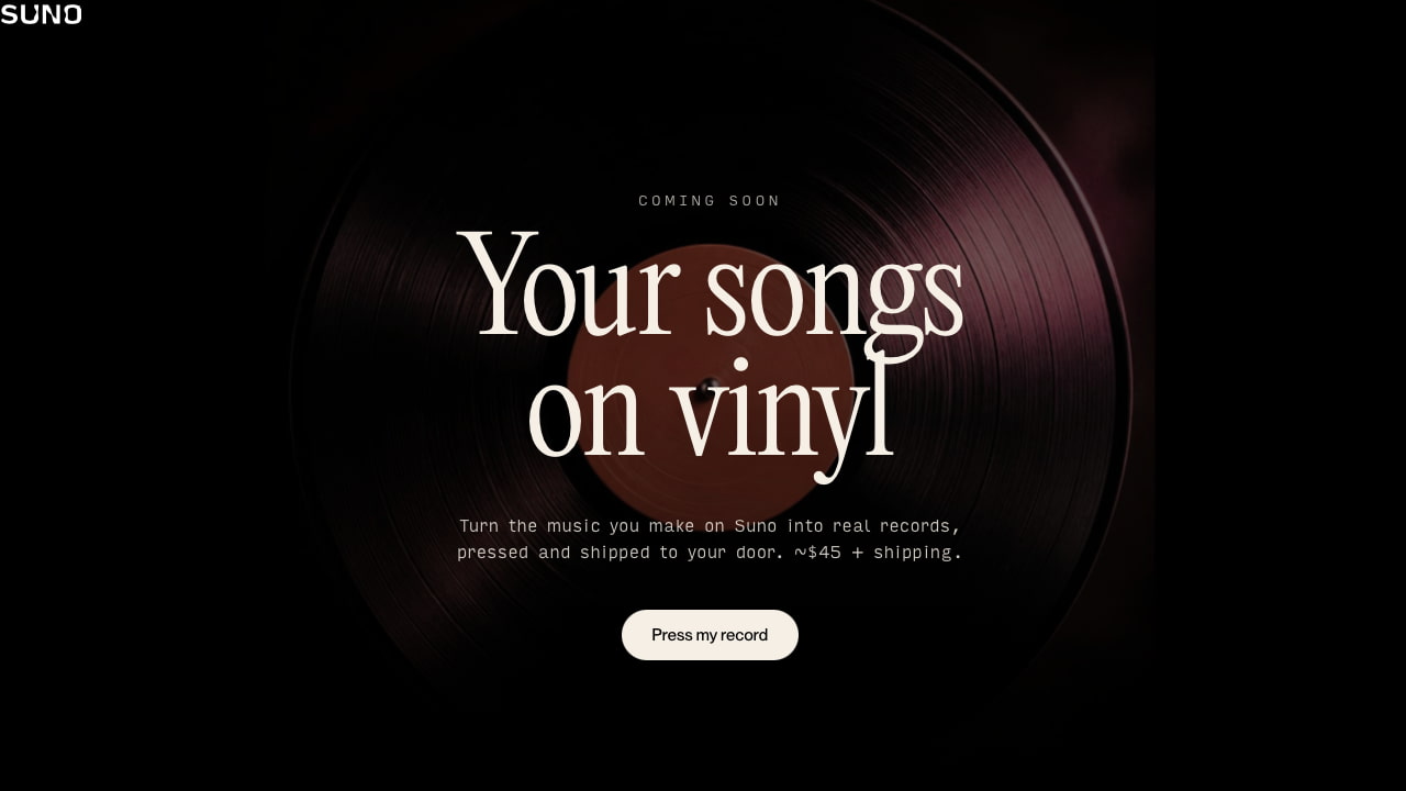 Comment on Suno Will Press Your AI Songs on “Vinyl” for $45. Who Exactly Asked for This? by Ian White