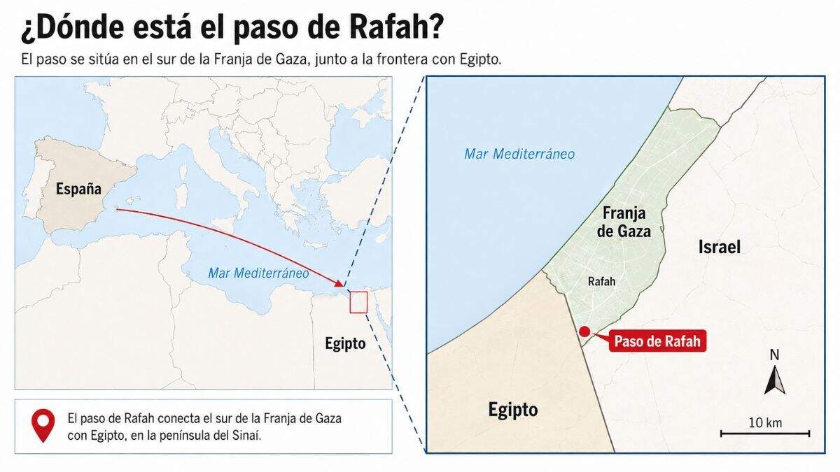 España refuerza con guardias civiles del GAR su despliegue en Rafah y elevará a 19 los agentes sobre el terreno