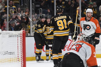 Bruins start fast, knock out Flyers early to finish January hot