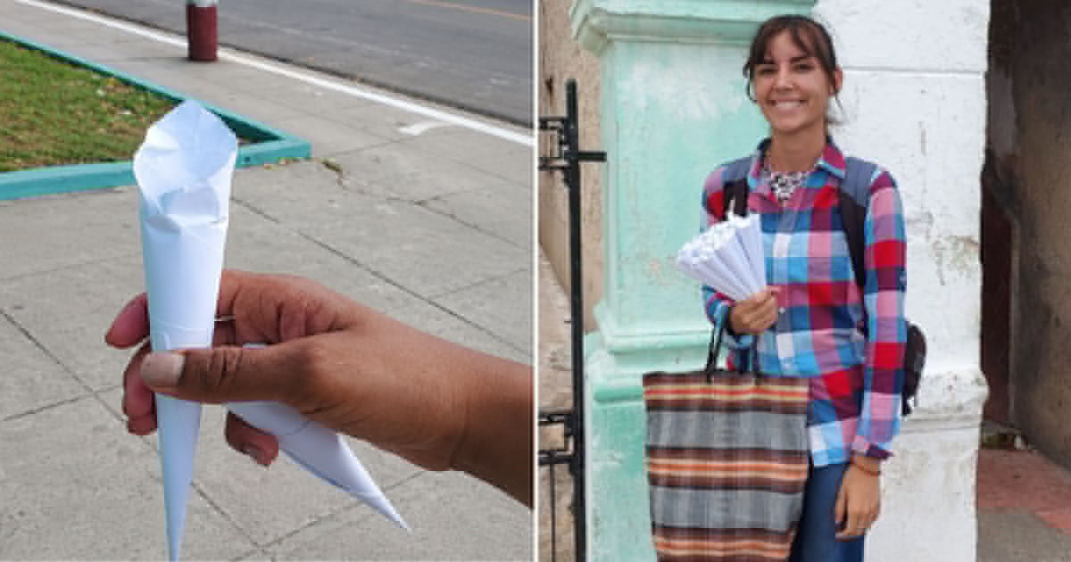 Young Cuban Woman Earns a Living Selling Peanuts in Matanzas