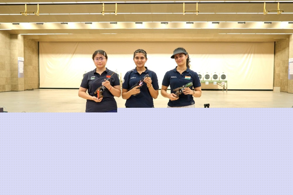 Esha wins gold, Manu bags bronze in women's 25m pistol at ISSF WC in Hangzhou