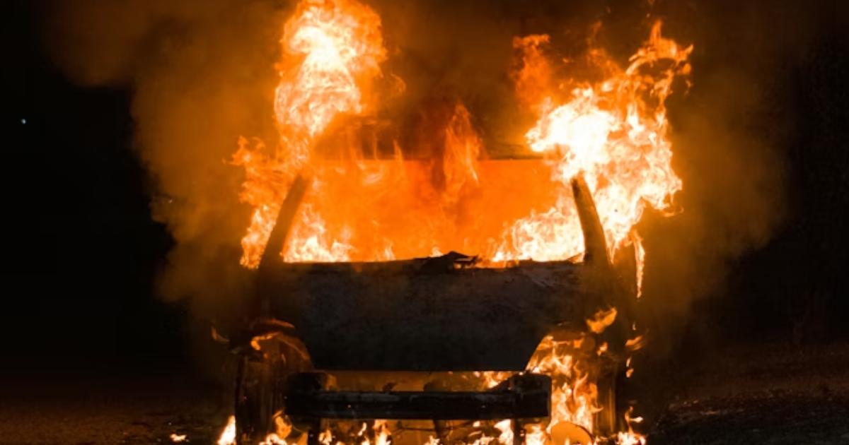 Hunt for 'reckless' firebugs after car torched outside home