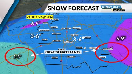 Up to 9 inches of snow possible as powerful winter storm targets Carolinas