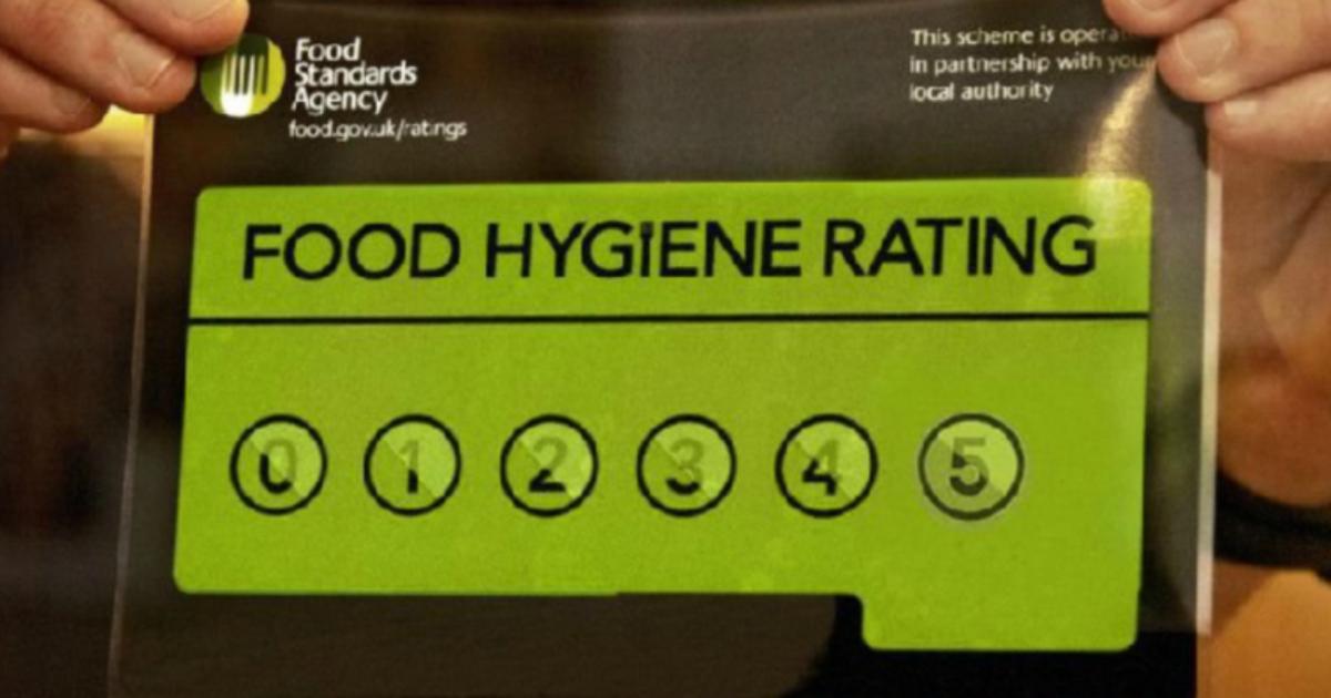 Latest food hygiene ratings given to businesses