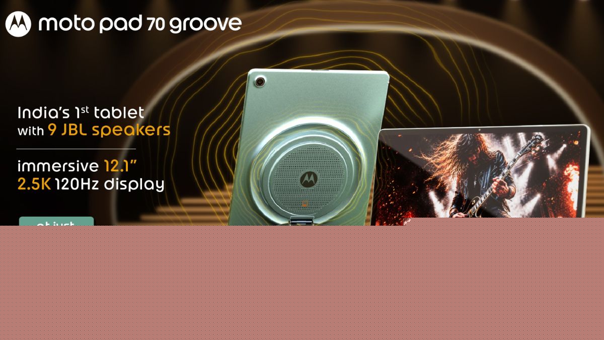 Moto Pad 70 Groove launched at Rs 33999: JBL Pro Audio, 120Hz display and Android 16 OS