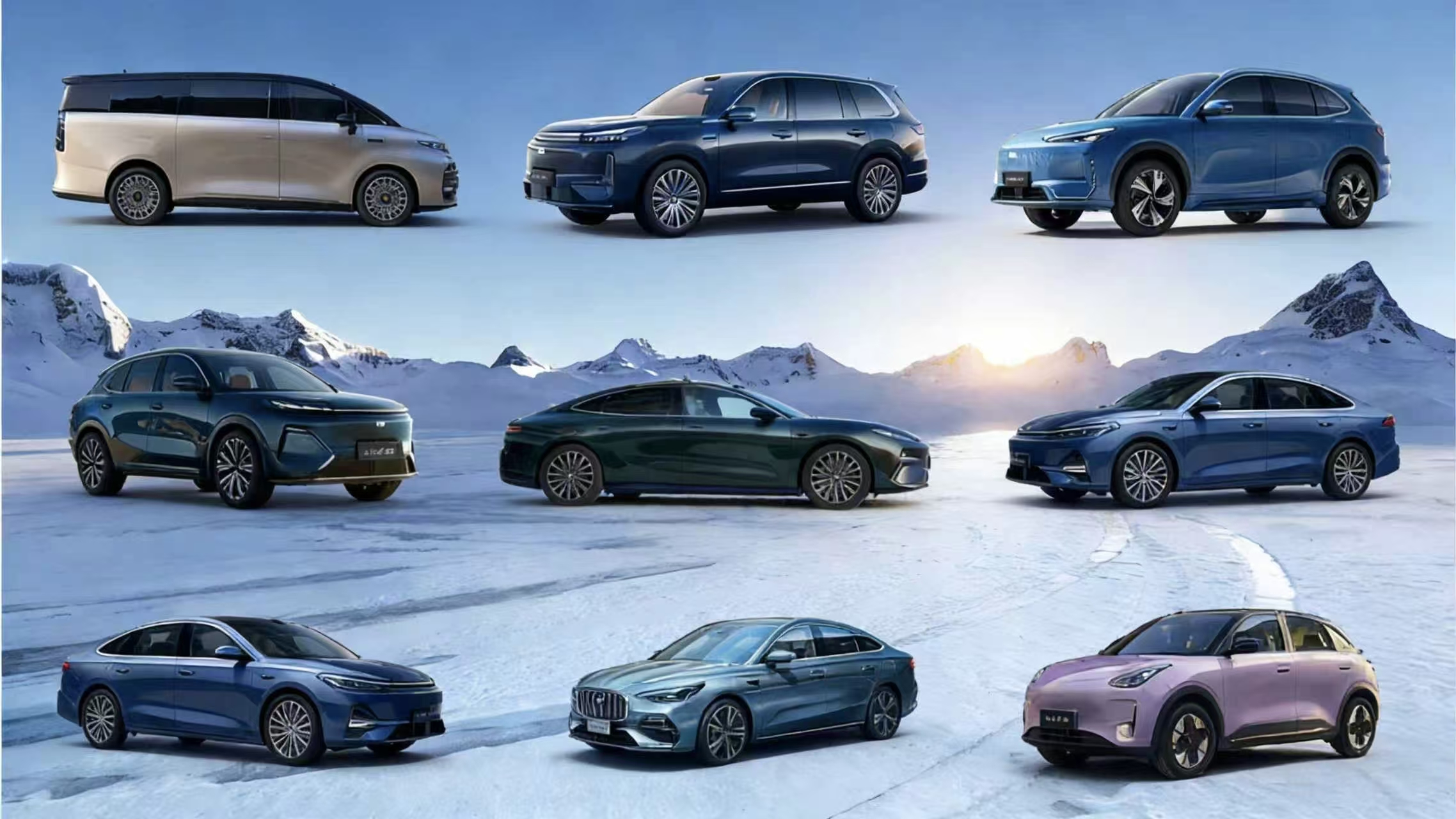 Geely launches European winter testing with EX5 and multiple Galaxy models from Gothenburg to Colmis