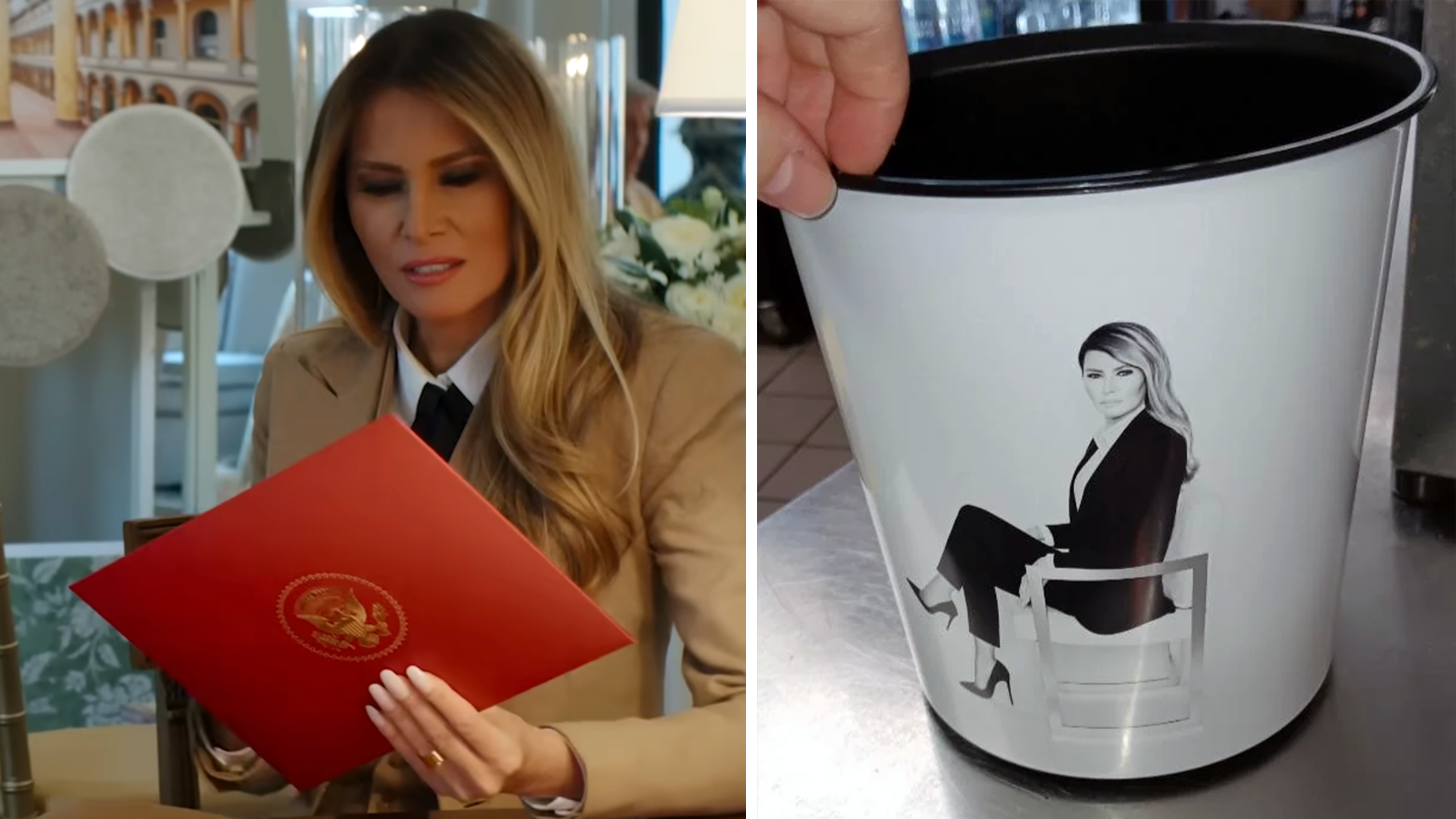 Regal movie theatergoer spots first look at the “Melania” popcorn buckets