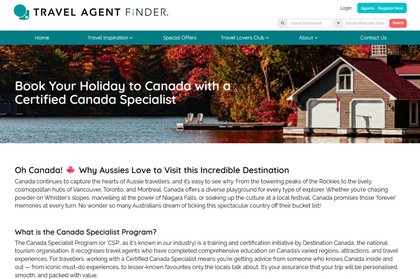 Travel Agent Finder launches new Canada Specialists page