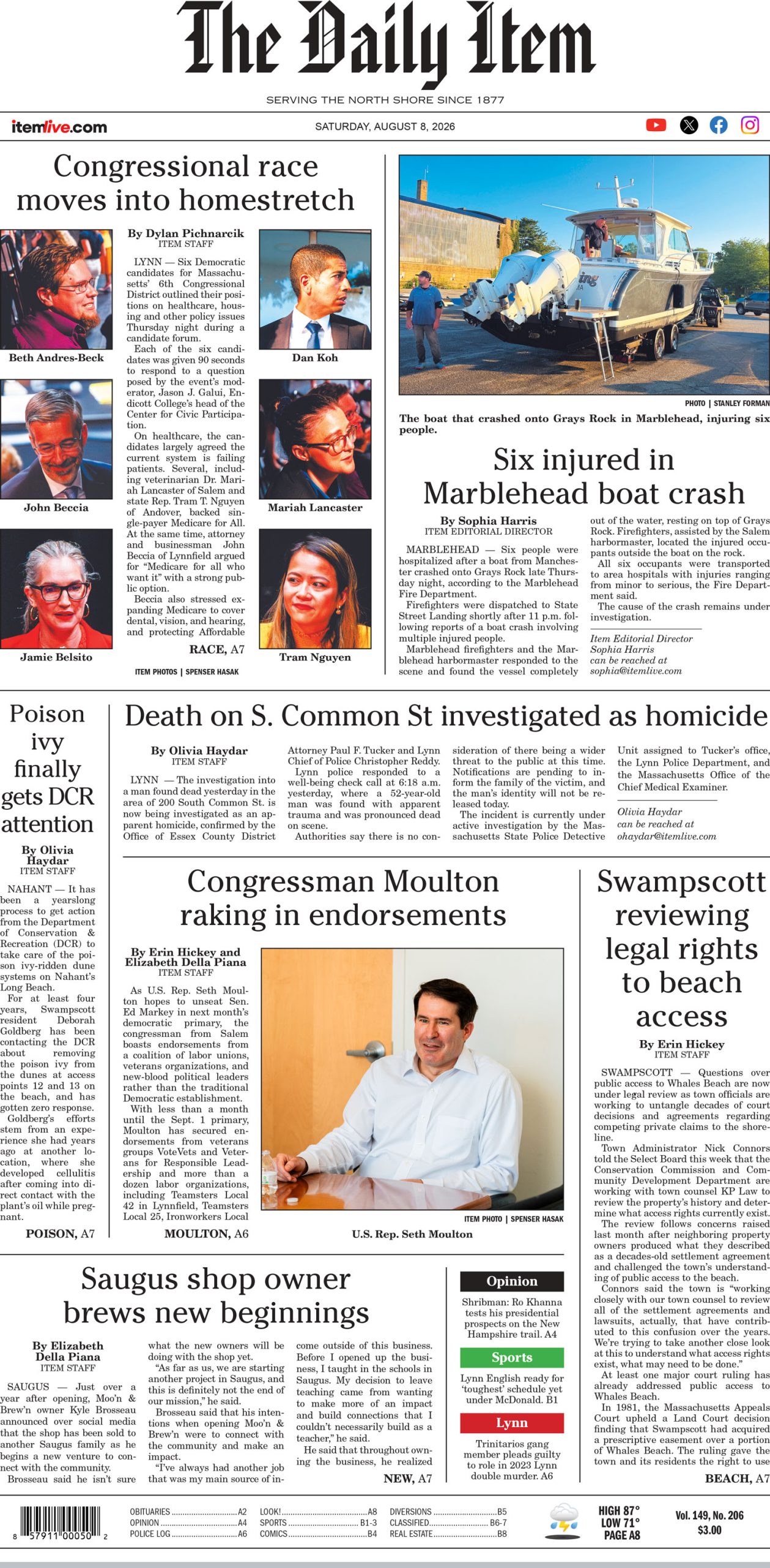 Today’s Page 1: August 8, 2026