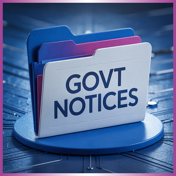 Official Govt & Legal Notices For Sept 30 2025