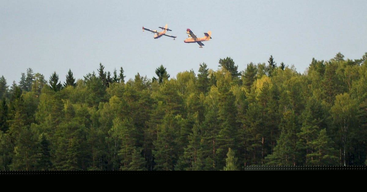 Flera skogsbränder i Västmanland – har vattenbombats