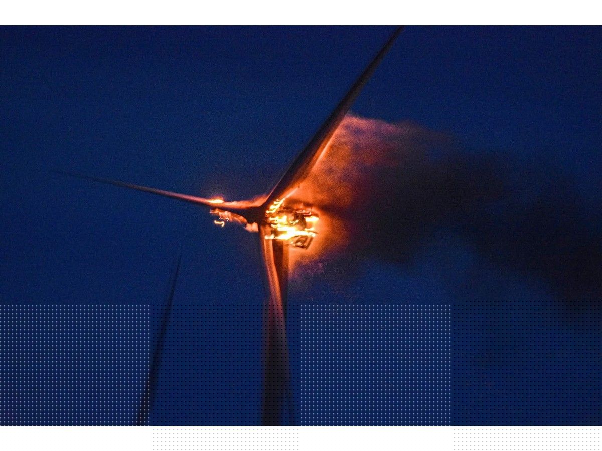 Fire in the sky: Wind turbine catches fire in West Pubnico, firefighters protect surrounding area