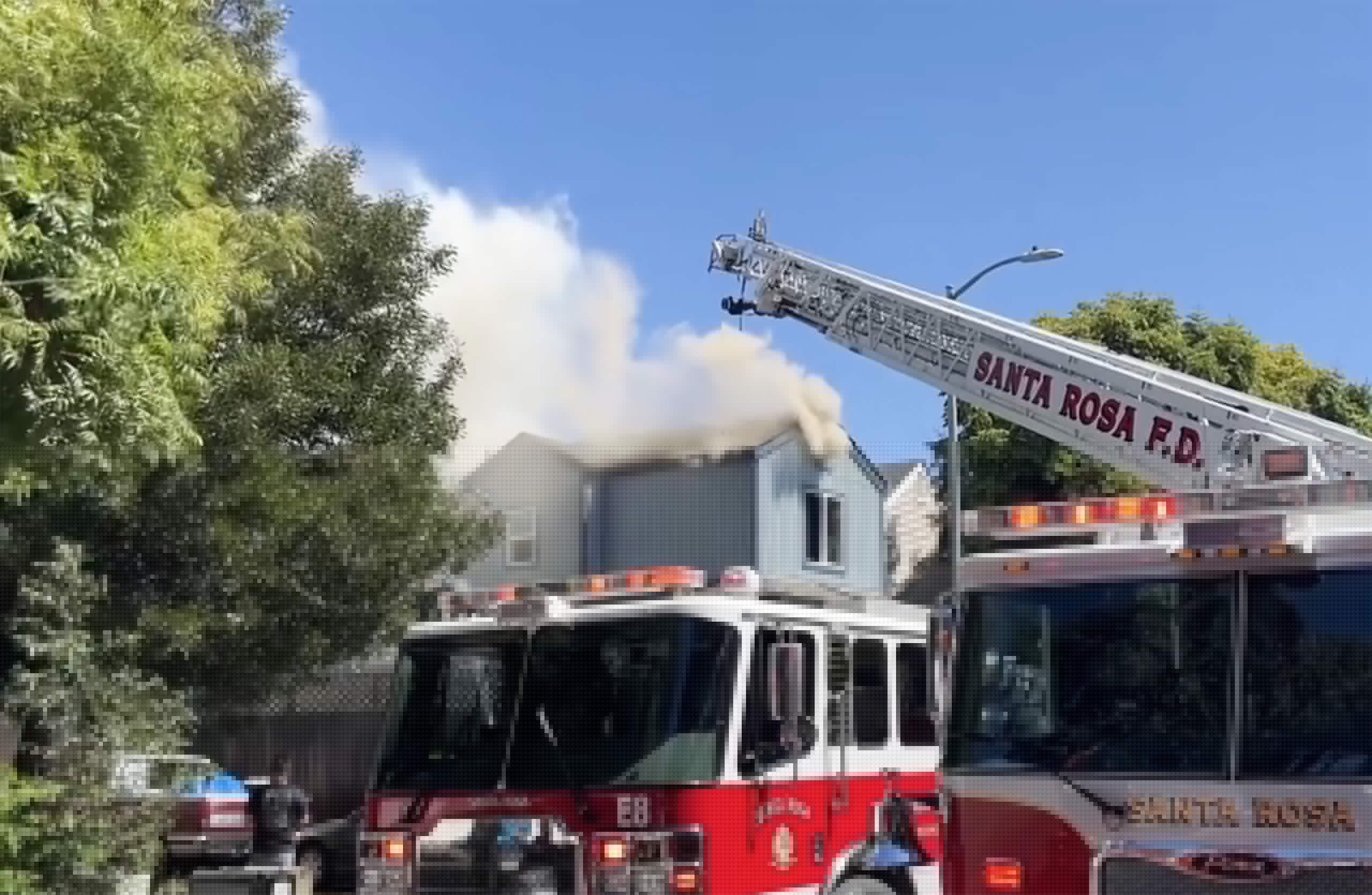 Six people displaced after fire tears through Santa Rosa house