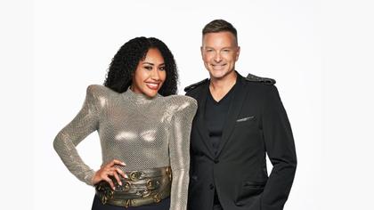 Paulini and Tim Campbell team up for an 80’s party