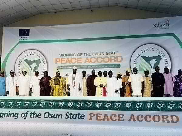 Osun 2026: Political Parties Sign Accord For Peaceful Poll