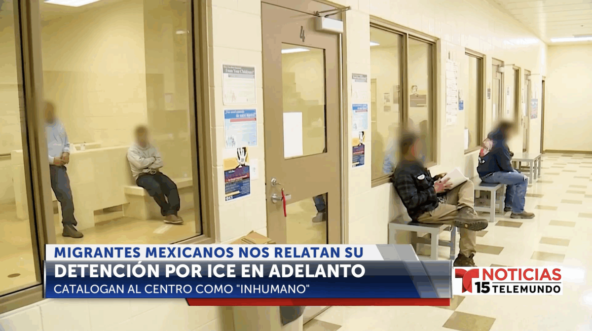 En exclusiva pareja de migrantes mexicanos nos cuenta su experiencia al ser recluidos en el centro de ICE en Adelanto