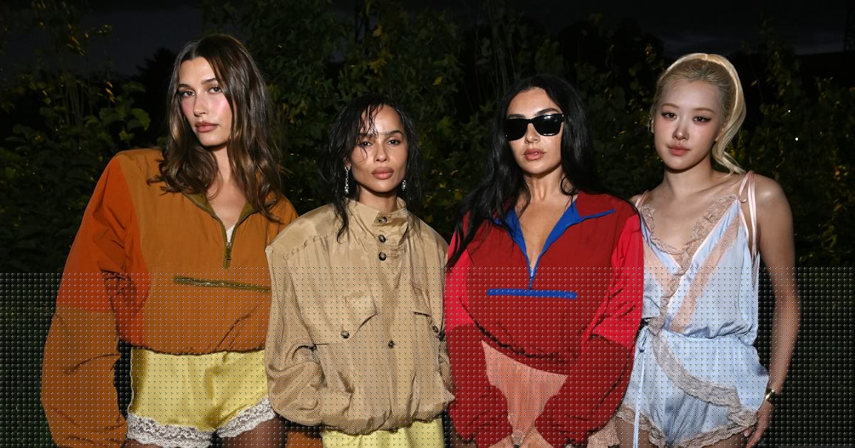 Zoë Kravitz, Hailey Bieber, Charli xcx, & Rosé Mingle at Paris Fashion Week