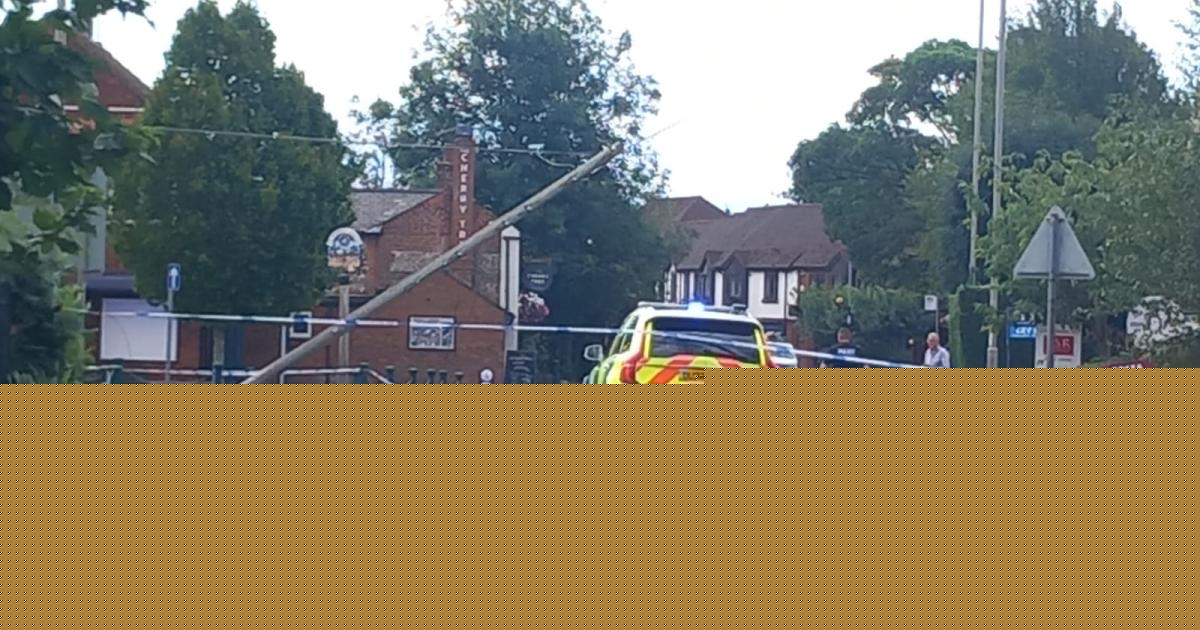 Major route closed after telegraph pole falls