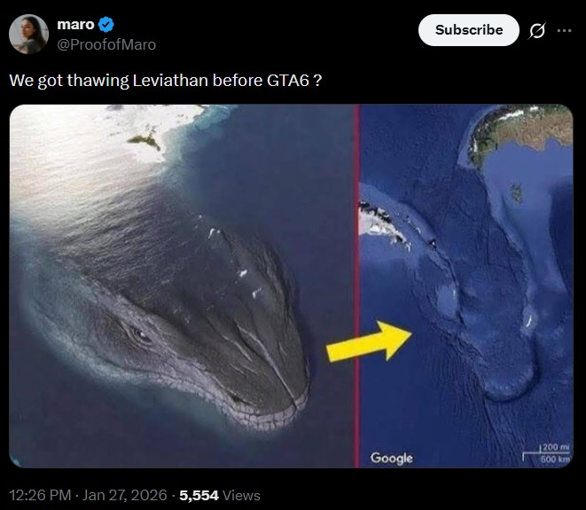 Leviathan Waking Up Near Virginia - We got thawing Leviathan before GTA6 ?