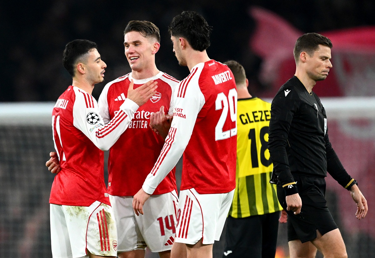 Arsenal beat impressive Kairat to finish UCL league phase perfect