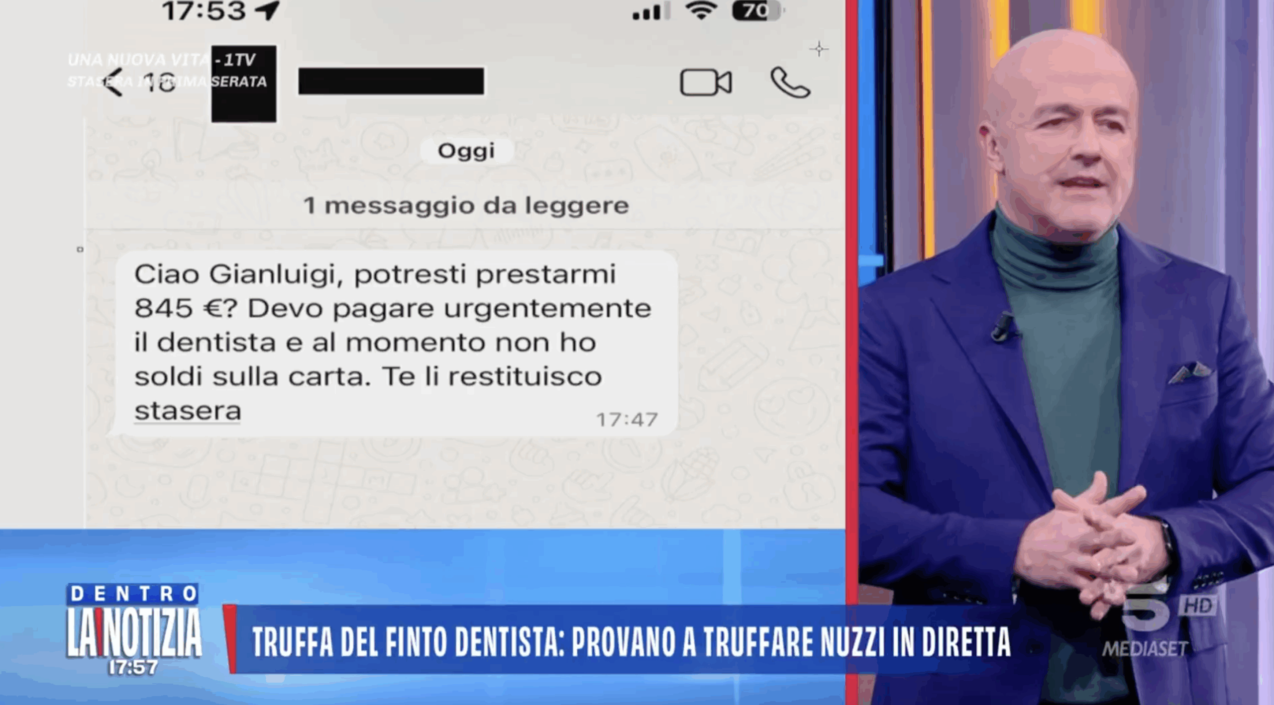 “Volevano da me 845 euro, era la truffa del finto dentista. Ma io la faccia da pollo da spennare non credo di averla”: la denuncia di Gianluigi Nuzzi – IL VIDEO
