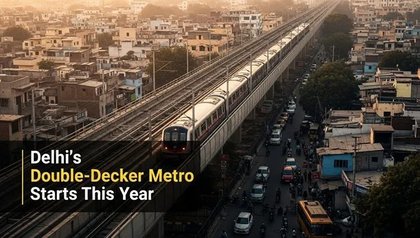 Trains Above, Traffic Below: Delhi Double-Decker Metro to Open This Year