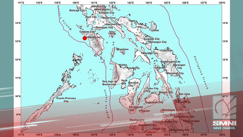 Magnitude 5.4 na lindol sa Occidental Mindoro, walang inaasahang malaking pinsala