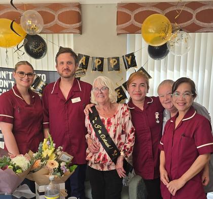 Nursing home celebrates remarkable career of 83-year-old who did 12-hour shifts right up to retirement