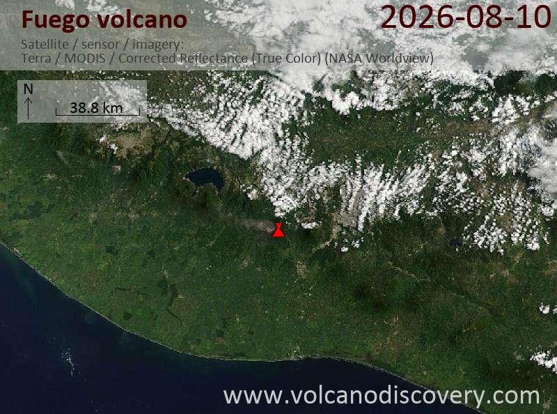 Fuego Volcano Volcanic Ash Advisory: CONS VA EMS OBS  to 15000 ft (4600 m)