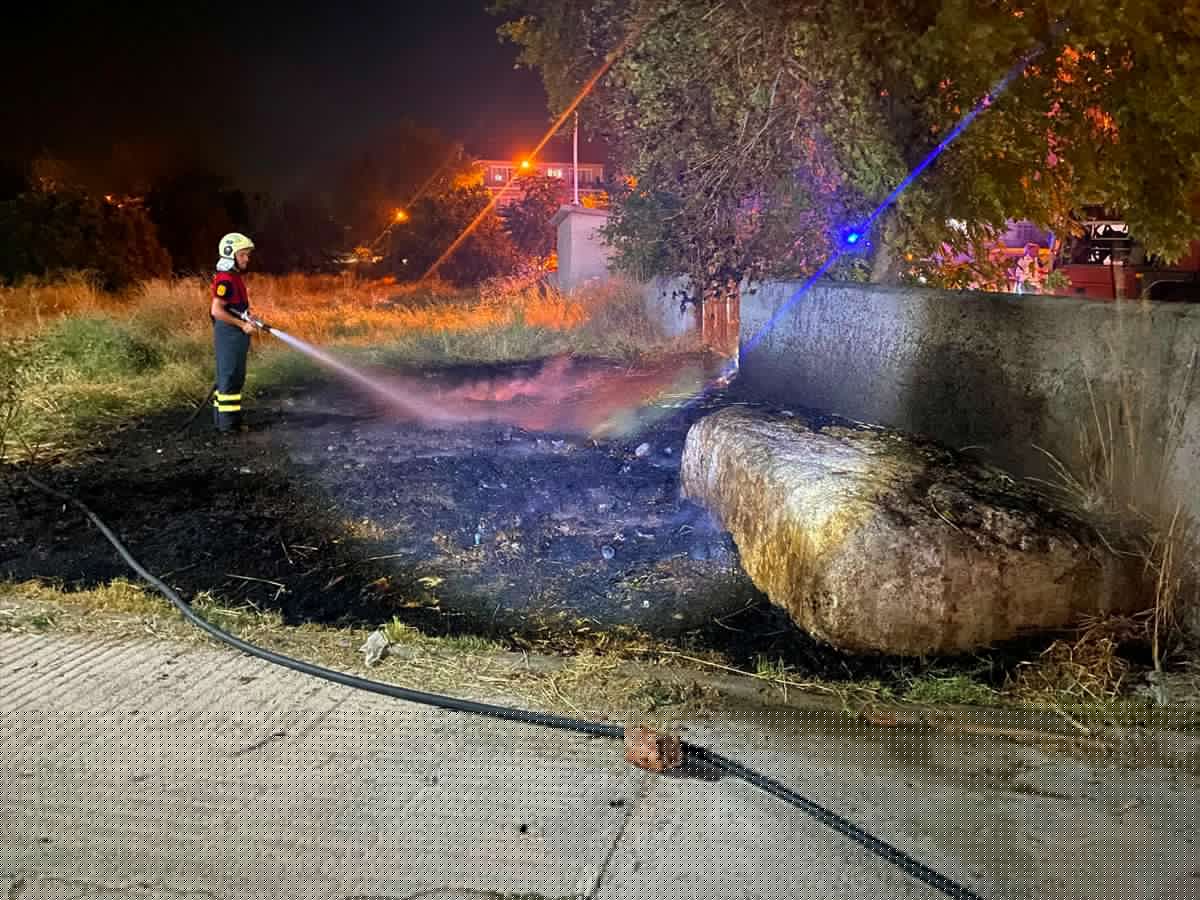 Osmancık'ta ot yangını söndürüldü