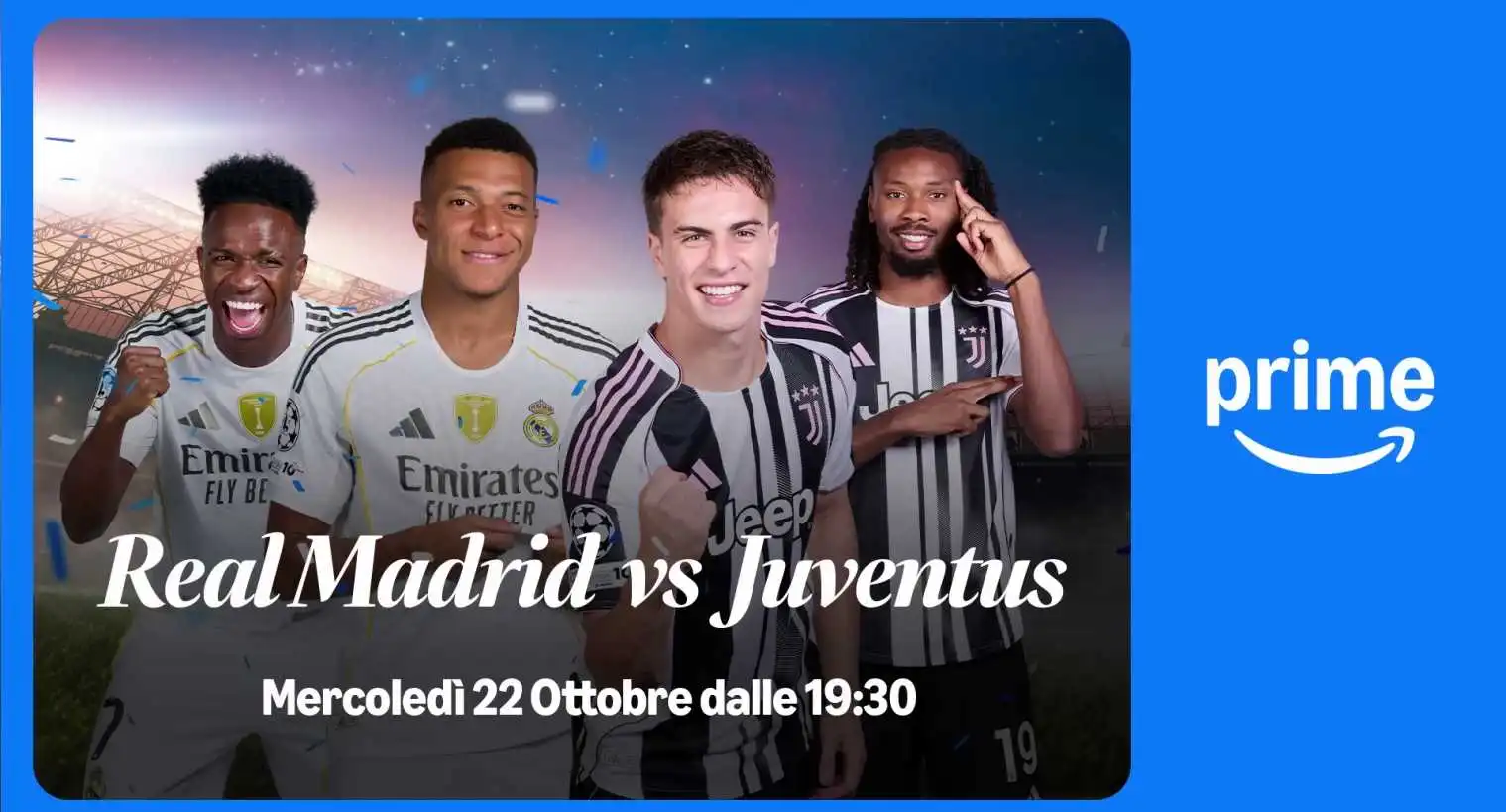 Real Madrid-Juventus diretta streaming Prime Video ? Scopri Prime Vision, innovazione AI Amazon!
