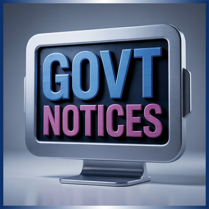 Official Govt & Legal Notices For August 7 2026