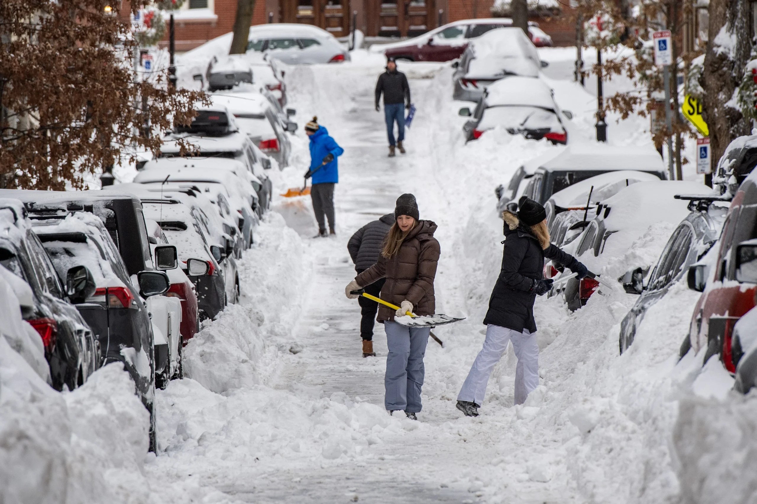 Can you save a public parking spot after a snowstorm? The debate rages on