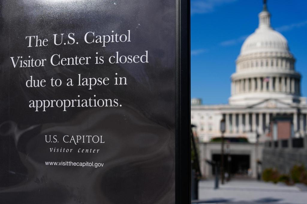 Both parties blame each other on 1st day of government shutdown as tourist sites close