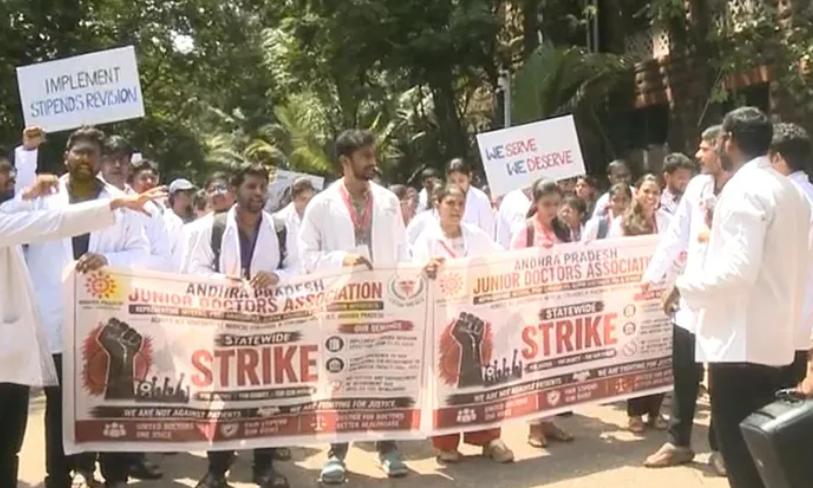 Junior Doctors Strike at RIMS Kadapa Over Pending Stipends