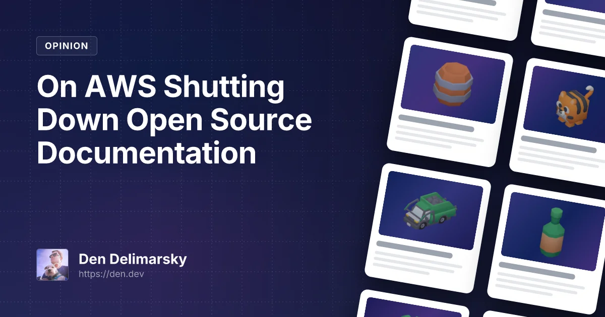 On AWS Shutting Down Open Source Documentation
